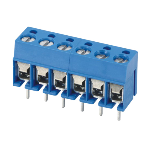 Euro terminal blocks Spring type 2.5mm² Pin spacing 5.00 mm 6-pole PCB connector