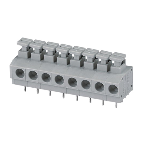 Screwless terminal blocks Push-button 1.5 mm² Pin spacing 3.81/3.96 mm 8-pole PCB Connector