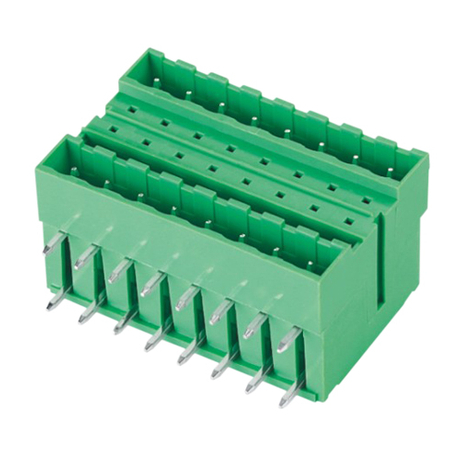 Pluggable terminal block R/A Header Pin spacing 5.00/5.08 mm 2*8-pole Male connector